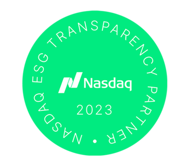 Nasdaq ESG Transparency Partner 2023 logo