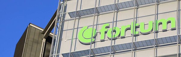 Fortum logo on the building wall