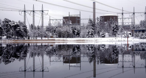 Loviisa nuclear power plant, winter